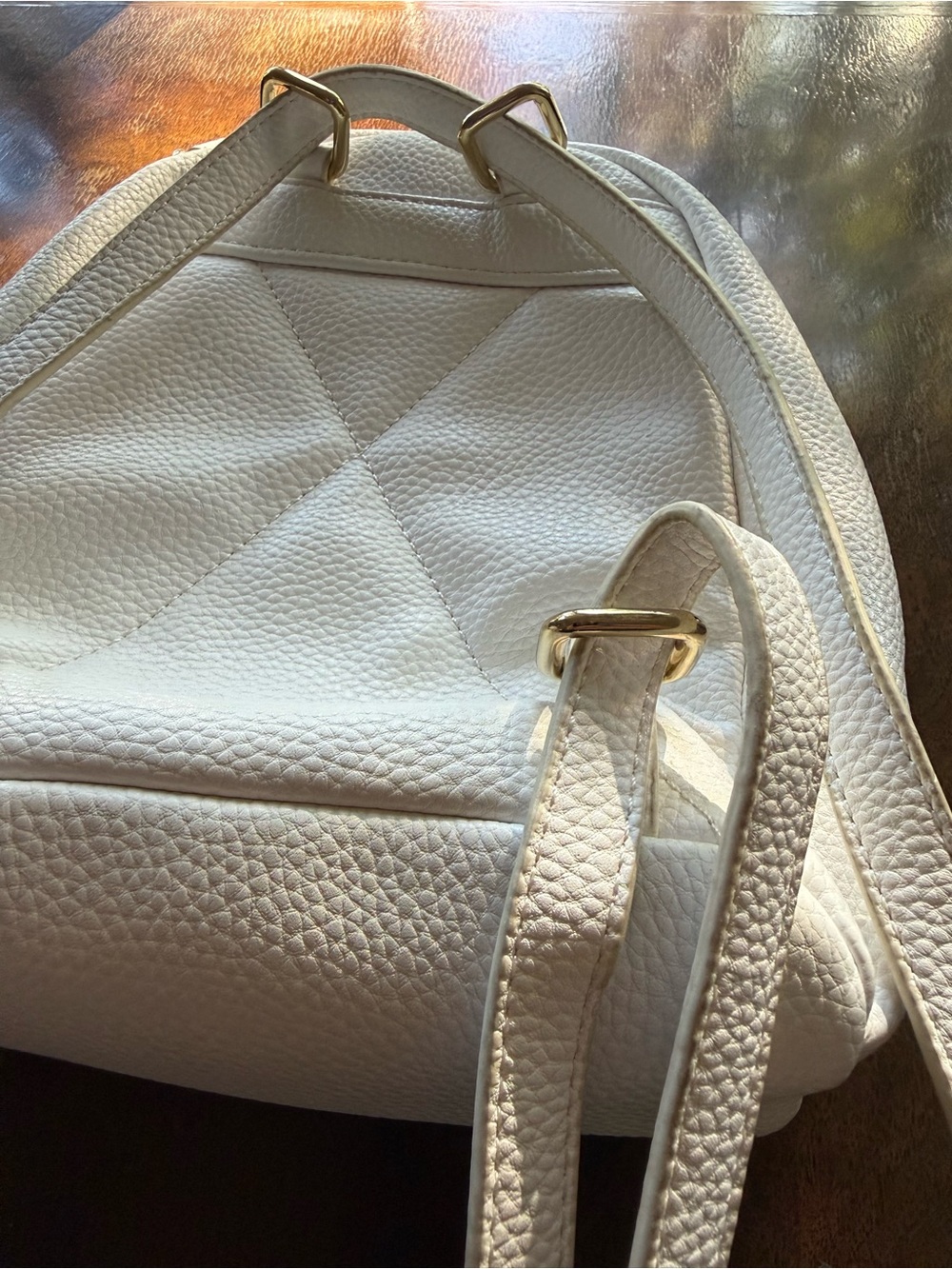 WHITE GUESS MINI BACKPACK PURSE - Picture 8 of 9